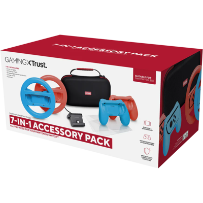 Trust - GXT1249 7-IN-1 Accessory Pack for NSW - Multicoloured - 55 mm (H) x 145 Trust - GXT1249 7-IN-1 Accessory Pack for NSW - Multicoloured - 55 mm (H) x 145