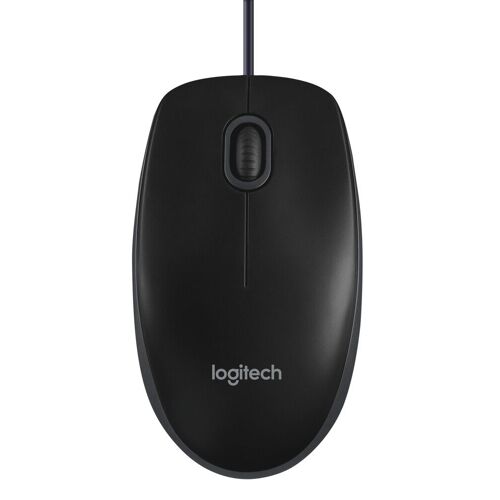 Logitech B100 - Hiiri - Optinen - 3 Painiketta - Langallinen - Usb - Musta