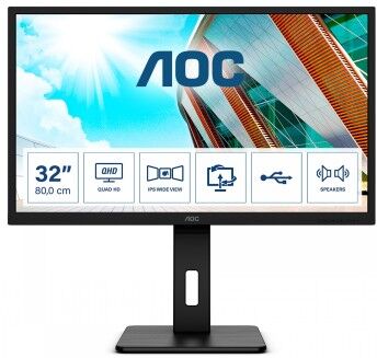 AOC Q32P2 32' QHD IPS HAS DP/HDMI/USB