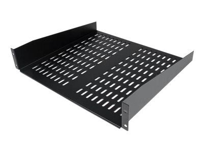 STARTECH.COM 2U 16in Universal Vented Rack Mount Cantilever Shelf - Fixed Server Rack Cabinet Shelf - 50lbs / 22kg