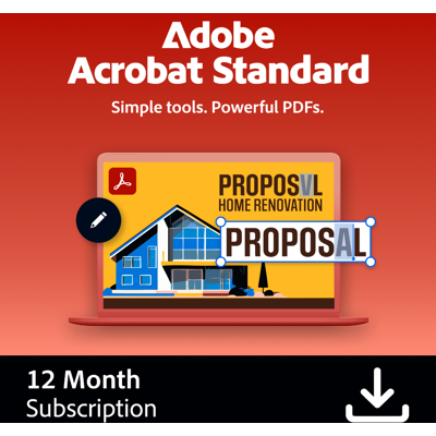 Adobe Acrobat Standard DC 1 Vuosi - PDF-ohjelmisto Adobe Acrobat Standard DC 1 Vuosi - PDF-ohjelmisto