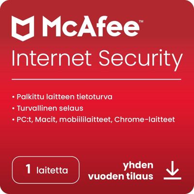 McAfee Internet Security 1-laitteelle 1-vuosi McAfee Internet Security 1-laitteelle 1-vuosi