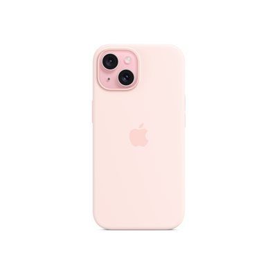Apple iphone 15 silicone case with magsafe - light pink Apple iphone 15 silicone case with magsafe - light pink