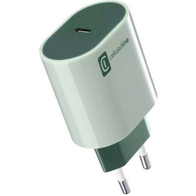 Cellular Line stylecolor usb-c charger 20w - green Cellular Line stylecolor usb-c charger 20w - green