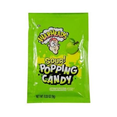 Warheads Popping Candy Sour Green Apple 9g (USA) Warheads Popping Candy Sour Green Apple 9g (USA)