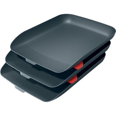 Leitz - Cosy Letter Tray Set - Grey Leitz - Cosy Letter Tray Set - Grey