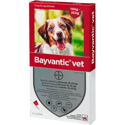 Bayer Spot-on punkki- ja kirppulääke koirille 10-25kg Bayer Spot-on punkki- ja kirppulääke koirille 10-25kg