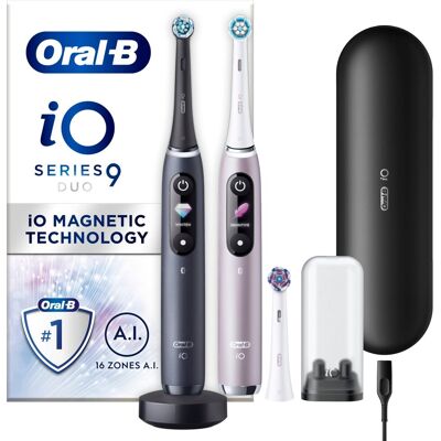 Oral-B iO Series 9 Sähkökirurginen hammasharja - Musta onyx & Roosa kvarts Oral-B iO Series 9 Sähkökirurginen hammasharja - Musta onyx & Roosa kvarts