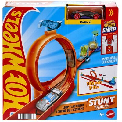 Mattel Hot Wheels Speed Snap: Stunt Tracks - Loop Flag Finish Playset (JHK77) Mattel Hot Wheels Speed Snap: Stunt Tracks - Loop Flag Finish Playset (JHK77)