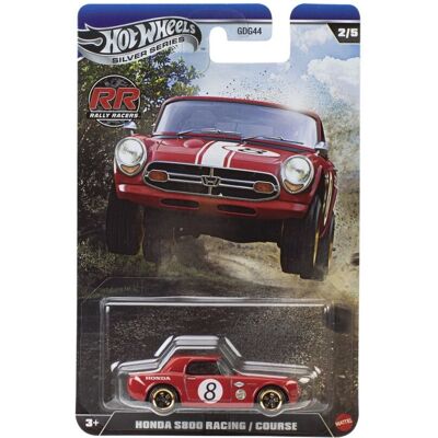 Mattel Hot Wheels Silver Series: Rally Racers - Honda S800 Racing/Course Vehicle Mattel Hot Wheels Silver Series: Rally Racers - Honda S800 Racing/Course Vehicle