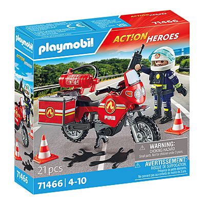 Playmobil - Fire Motorcycle & Oil Spill Incident (71466) Playmobil - Fire Motorcycle & Oil Spill Incident (71466)
