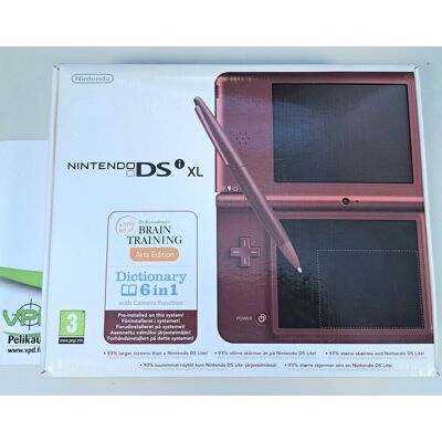 Nintendo DS Pelikone DSI XL Viininpunainen (CIB) (Käytetty) Nintendo DS Pelikone DSI XL Viininpunainen (CIB) (Käytetty)