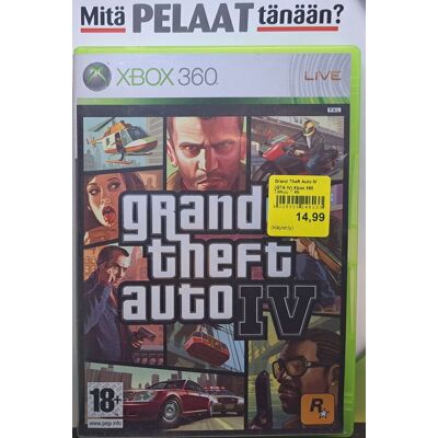 Microsoft Grand Theft Auto IV (GTA IV) Xbox 360 (Käytetty) Microsoft Grand Theft Auto IV (GTA IV) Xbox 360 (Käytetty)