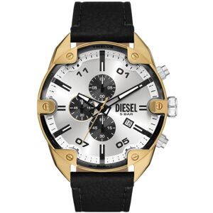Diesel Spiked Chronograph Black leather strap DZ4671 Diesel Spiked Chronograph Black leather strap DZ4671