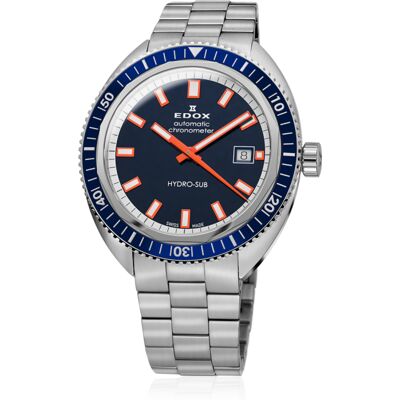 Edox Hydro-Sub Date Automatic Chronometer 80128-3BUM-BUIO Edox Hydro-Sub Date Automatic Chronometer 80128-3BUM-BUIO