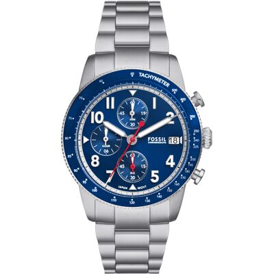 Fossil Sport Tourer Silver Blue chronograph FS6047 Fossil Sport Tourer Silver Blue chronograph FS6047