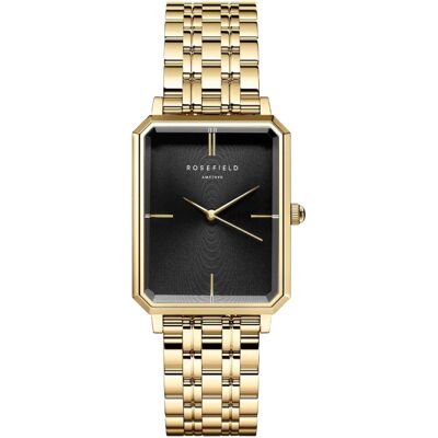 Rosefield The Octagon Black Sunray Steel Gold 23*29mm OBSSG-O47 Rosefield The Octagon Black Sunray Steel Gold 23*29mm OBSSG-O47