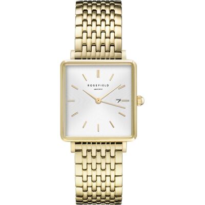 Rosefield The Boxy QWSG-Q09 White Sunray/Steel/Gold Rosefield The Boxy QWSG-Q09 White Sunray/Steel/Gold