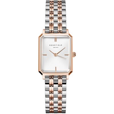 Rosefield The Octagon XS White Sunray Steel Duotone Silver Rose gold OWRSR-O64 Rosefield The Octagon XS White Sunray Steel Duotone Silver Rose gold OWRSR-O64