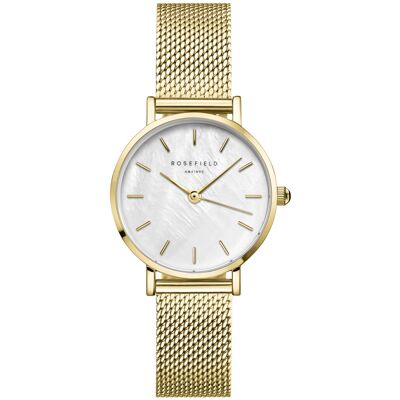 Rosefield The Small Edit White MOP Mesh Gold SMGMG-S06 Rosefield The Small Edit White MOP Mesh Gold SMGMG-S06