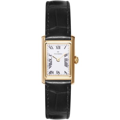 Mockberg Timeless Black Leather kullanvärinen kello MB0245 Mockberg Timeless Black Leather kullanvärinen kello MB0245