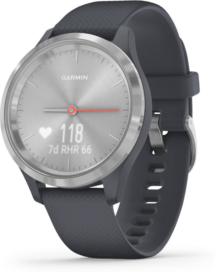 Garmin Vivomove 3S Granite Blue Silicone and Silver hybridiälykello 010-02238-00  - unisex Garmin Vivomove 3S Granite Blue Silicone and Silver hybridiälykello 010-02238-00  - unisex