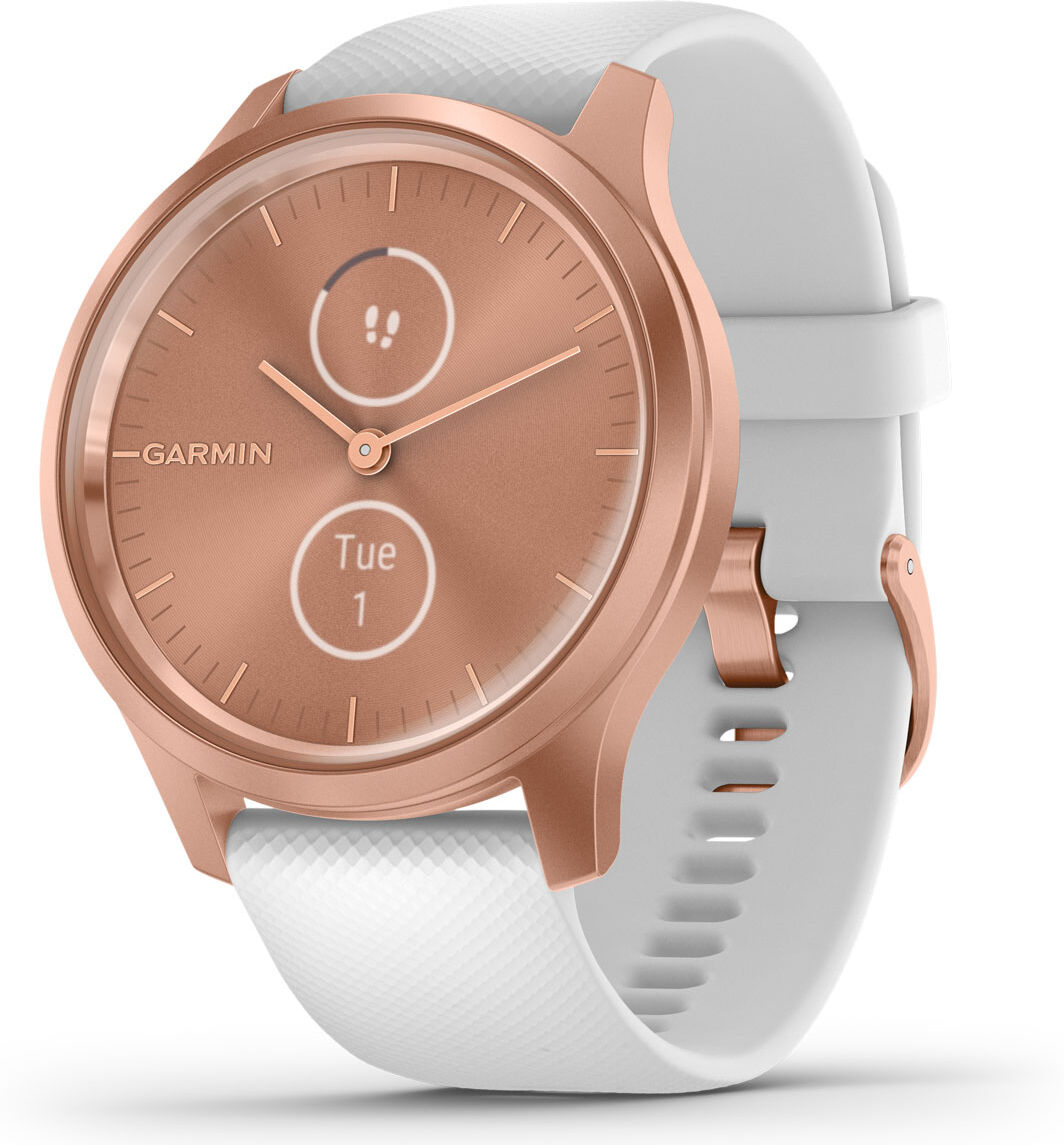 Garmin Vivomove Style White Silicone and Rose Gold hybridiälykello 010-02240-00 Garmin Vivomove Style White Silicone and Rose Gold hybridiälykello 010-02240-00