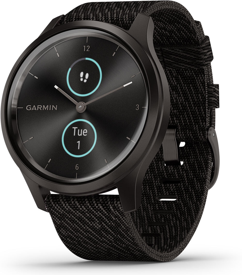 Garmin Vivomove Style Black Pepper Nylon and Slate hybridiälykello 010-02240-03  - unisex Garmin Vivomove Style Black Pepper Nylon and Slate hybridiälykello 010-02240-03  - unisex