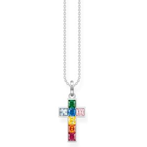 Thomas Sabo Rainbow heritage cross colourful stones silver kaulakoru KE2166-477-7-L45V Thomas Sabo Rainbow heritage cross colourful stones silver kaulakoru KE2166-477-7-L45V