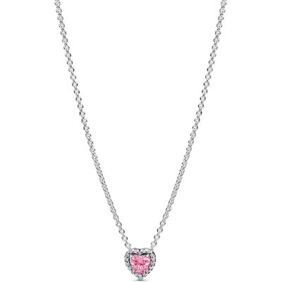 Pandora Timeless pinkki sydänkaulakoru 398425C02-45 Pandora Timeless pinkki sydänkaulakoru 398425C02-45
