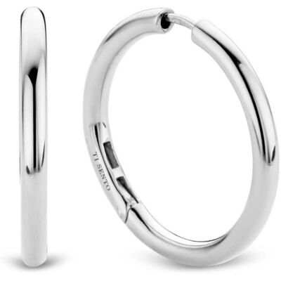 TI SENTO hopeakorvarenkaat 30 mm 7782SI TI SENTO hopeakorvarenkaat 30 mm 7782SI