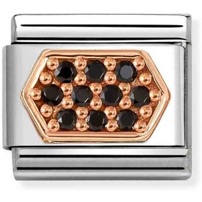 Nomination Composable Classic Pave classic rose gold cz Black hexagon 430312/05 1x Kirk, 1x Pink, 1xSin Nomination Composable Classic Pave classic rose gold cz Black hexagon 430312/05 1x Kirk, 1x Pink, 1xSin