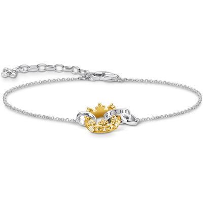 Thomas Sabo crown kullanvärinen rannekoru A1982-849-14-L19V 1x Kirk, 1x Pink, 1xSin Thomas Sabo crown kullanvärinen rannekoru A1982-849-14-L19V 1x Kirk, 1x Pink, 1xSin