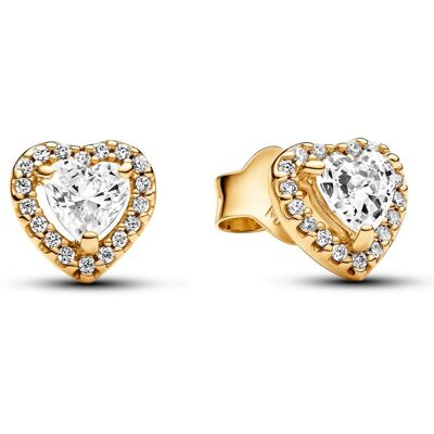 Pandora Sparkling kullatut sydännappikorvakorut 268427C01 Pandora Sparkling kullatut sydännappikorvakorut 268427C01