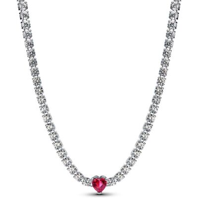 Pandora Timeless choker kaulakoru punainen sydän 393549C01-40 Pandora Timeless choker kaulakoru punainen sydän 393549C01-40