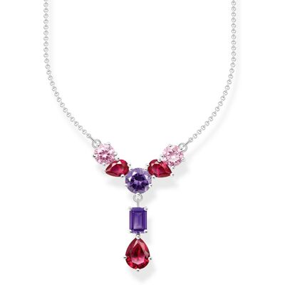 Thomas Sabo y-shape pink, violet and red zirconia kaulakoru KE2195-477-7-L45v Thomas Sabo y-shape pink, violet and red zirconia kaulakoru KE2195-477-7-L45v