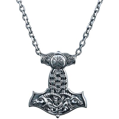 Northern Viking Jewelry Vegvisir Thorin Vasara hopeariipus NVJ-H-RS023 Northern Viking Jewelry Vegvisir Thorin Vasara hopeariipus NVJ-H-RS023