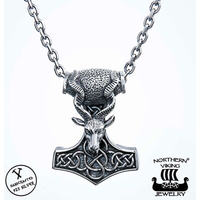 Northern Viking Jewelry Goat Thorin Vasara hopeariipus NVJ-H-RS035 Northern Viking Jewelry Goat Thorin Vasara hopeariipus NVJ-H-RS035