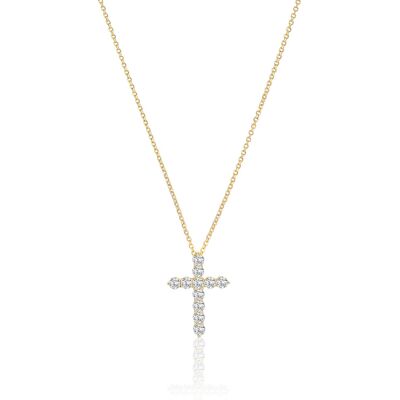Sif Jakobs Necklace Belluno Croce kullattu kaulakoru 38-45 cm SJ-N2394-CZ-YG Sif Jakobs Necklace Belluno Croce kullattu kaulakoru 38-45 cm SJ-N2394-CZ-YG