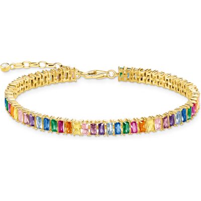 Thomas Sabo Rainbow Heritage Tennis bracelet colourful stones gold rannekoru A2030-996-7-L19V Thomas Sabo Rainbow Heritage Tennis bracelet colourful stones gold rannekoru A2030-996-7-L19V
