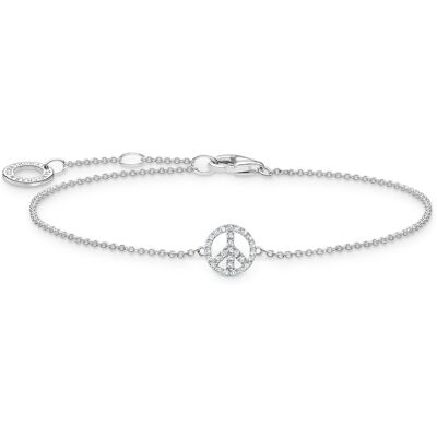 Thomas Sabo Charming Peace with white stones silver rannekoru A2083-051-14-L19V 1x Kirk, 1x Pink, 1xSin Thomas Sabo Charming Peace with white stones silver rannekoru A2083-051-14-L19V 1x Kirk, 1x Pink, 1xSin