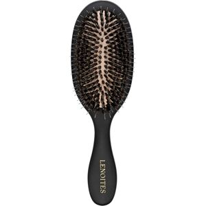 Lenoites Hair Brush Wild Boar With Pouch And Clean Black