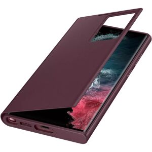 Samsung Galaxy S22 Ultra 5G Smart Clear View Cover Suojakotelo, Burgundy