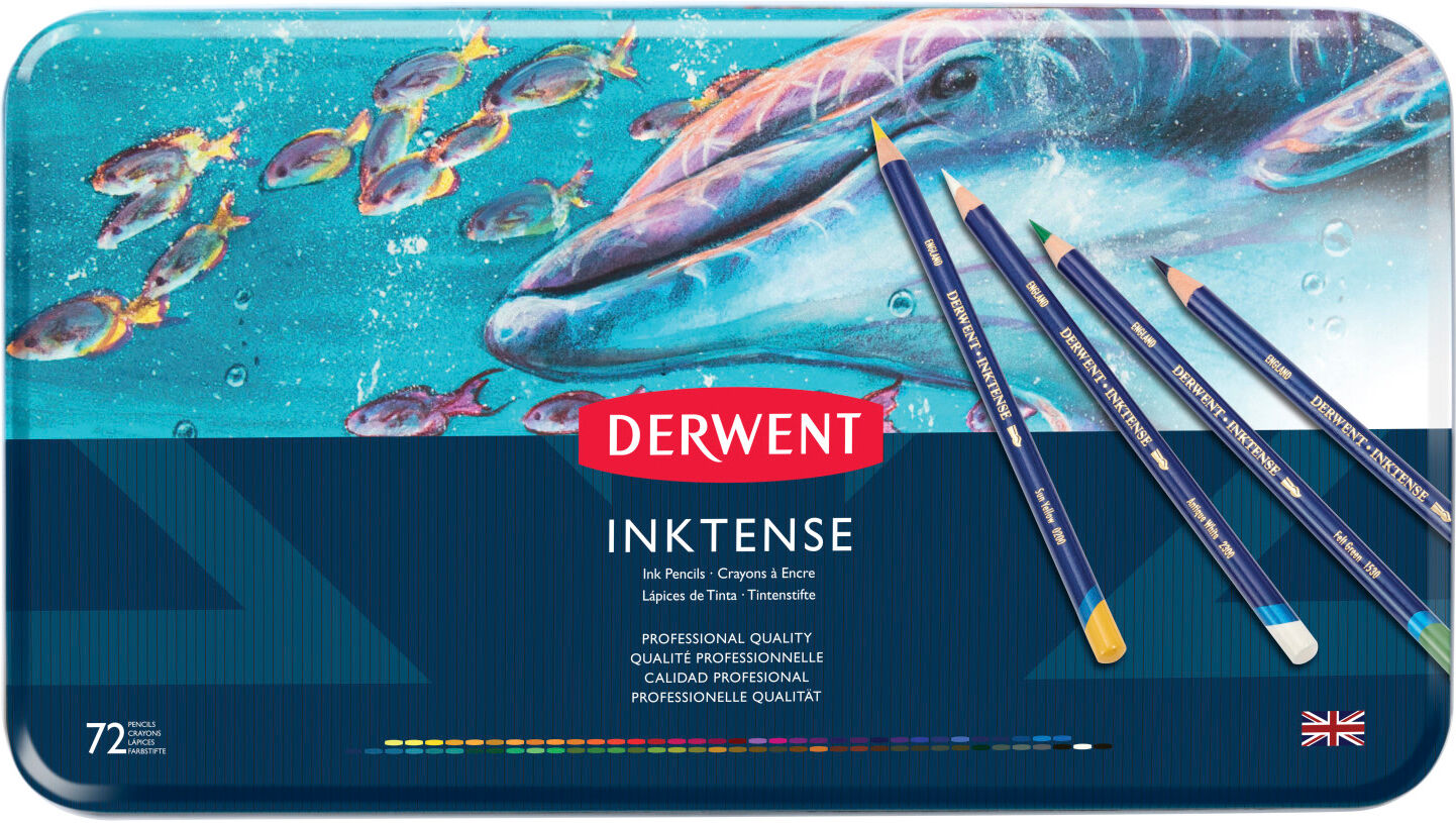 Derwent Inktense 72kpl mustevärikynä Derwent Inktense 72kpl mustevärikynä