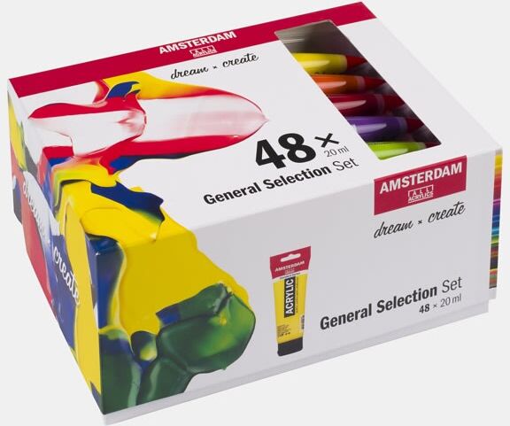 Amsterdam General 48x20ml akryylivärisetti Amsterdam General 48x20ml akryylivärisetti