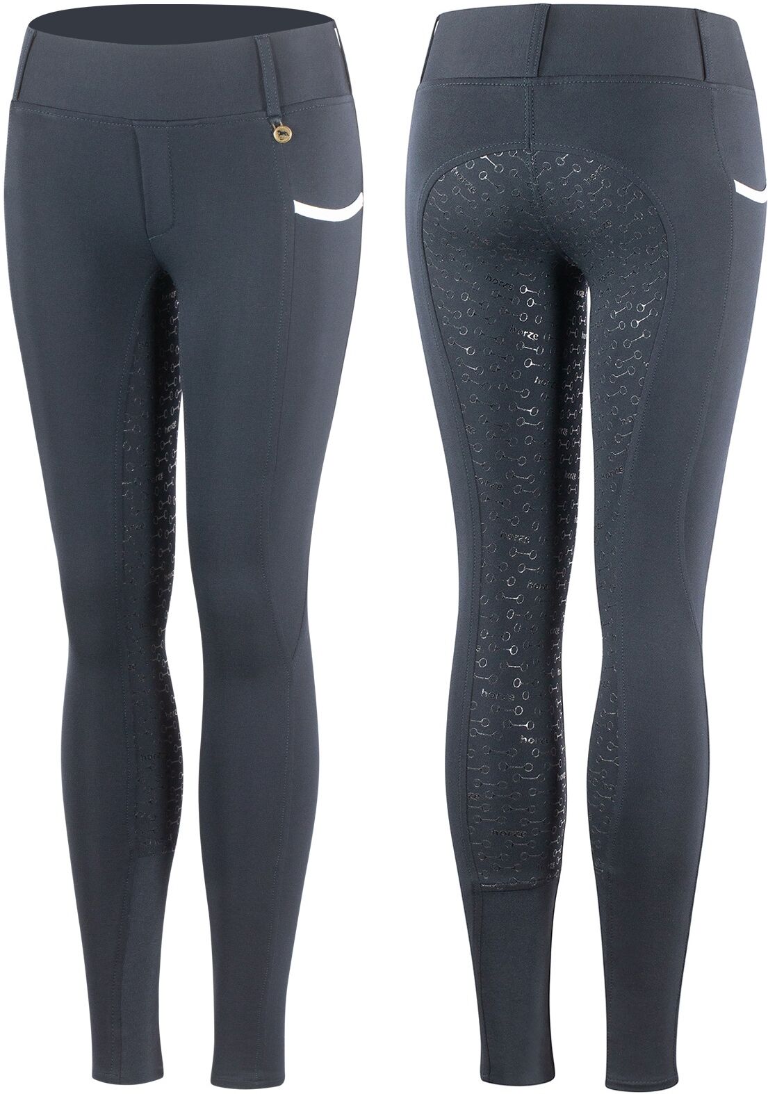 Horze Lucinda lasten korkeavyötäröiset ratsastusleggingsit silikonigrip-kokopaikoilla Horze Lucinda lasten korkeavyötäröiset ratsastusleggingsit silikonigrip-kokopaikoilla