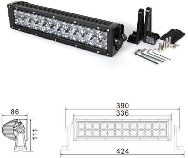 Kinwons 72 W 10-32 V Led työvalopaneeli Kinwons 72 W 10-32 V Led työvalopaneeli