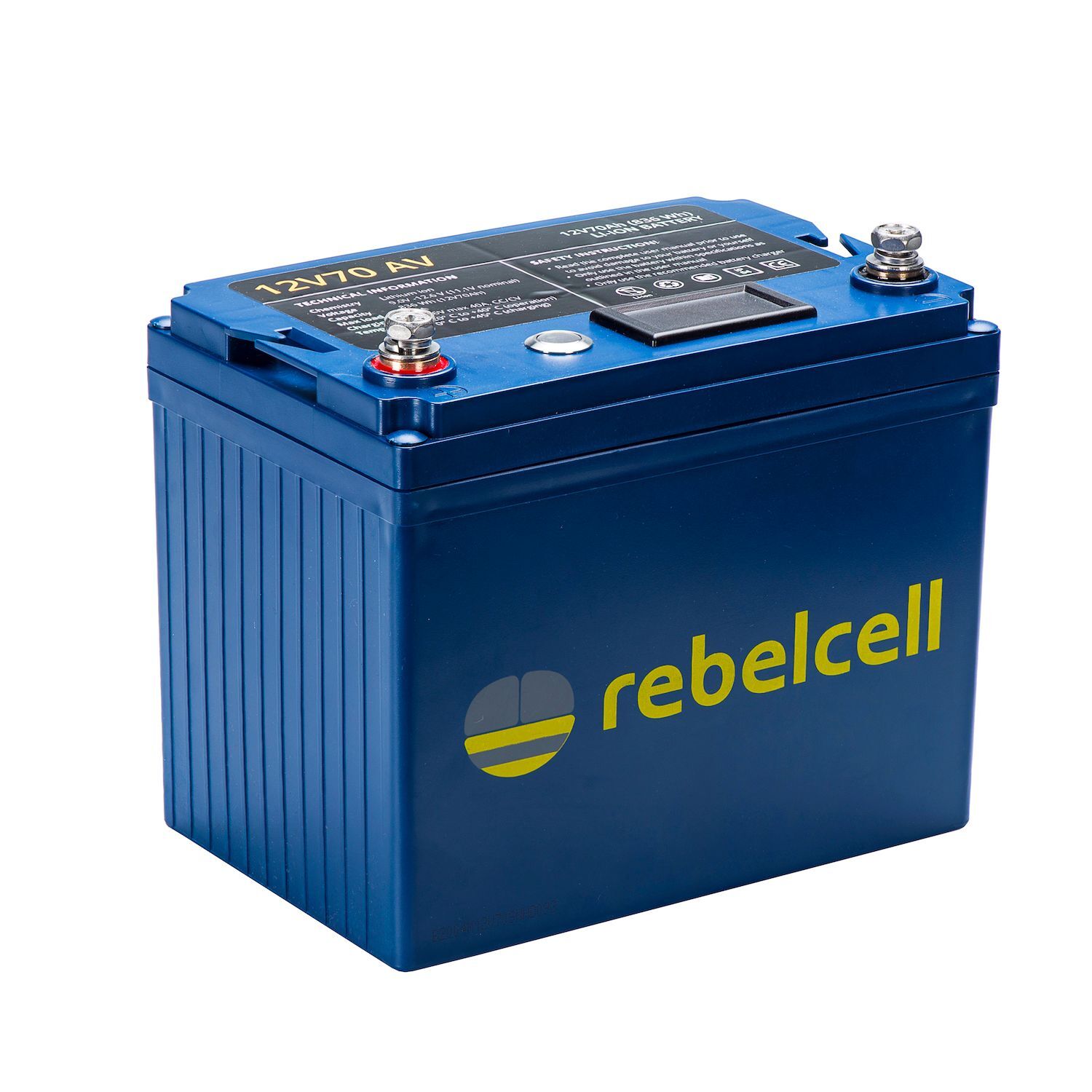 Rebelcell Li-Ion 12V/70A akku jännite/varausnäytöllä