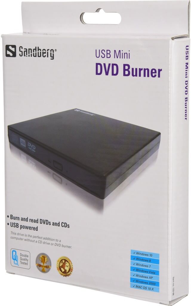 Sandberg USB Mini DVD Burner ulkoinen DVD-asema