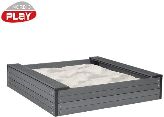 Nordic Play 24 x 120 x120 cm hiekkalaatikko penkeillä, komposiitti sisältää verkko ja 240 kg hiekkaa Nordic Play 24 x 120 x120 cm hiekkalaatikko penkeillä, komposiitti sisältää verkko ja 240 kg hiekkaa